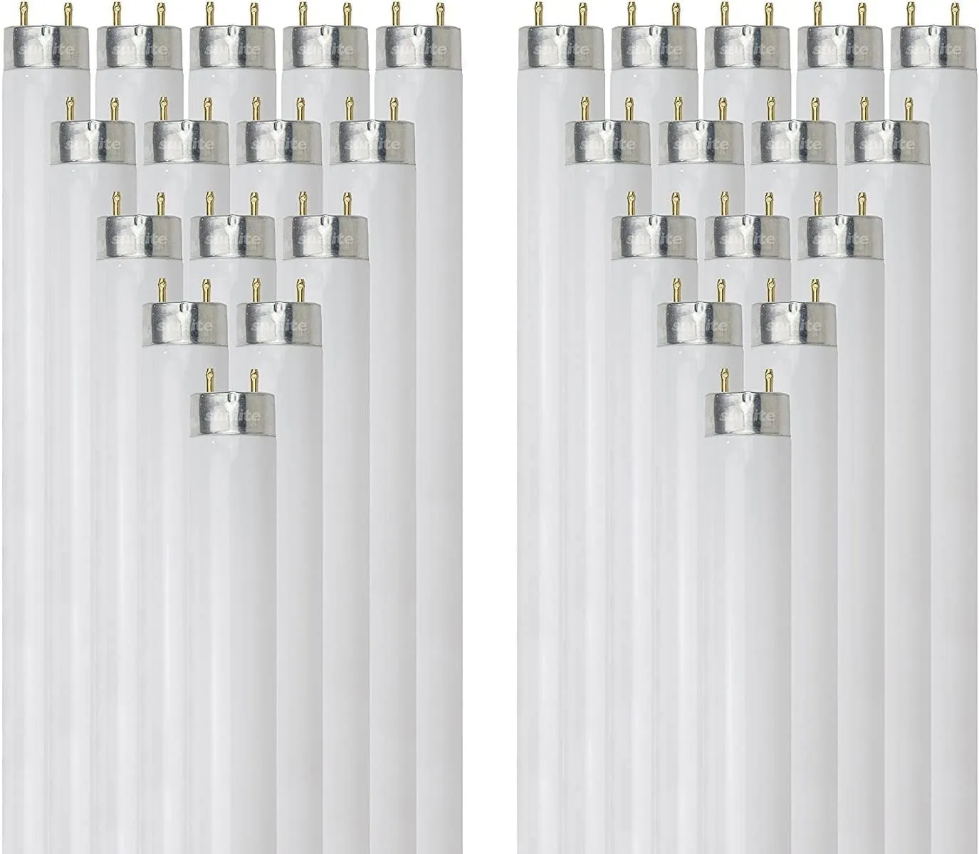 Sunlite F32T8/SP835 T8 Linear Fluorescent Lamp, 32 Watts, 3050 Lumens, 3500K Neutral White, Medium G13 Bi Pin Base, High Performance Straight Tube, 30 Pack