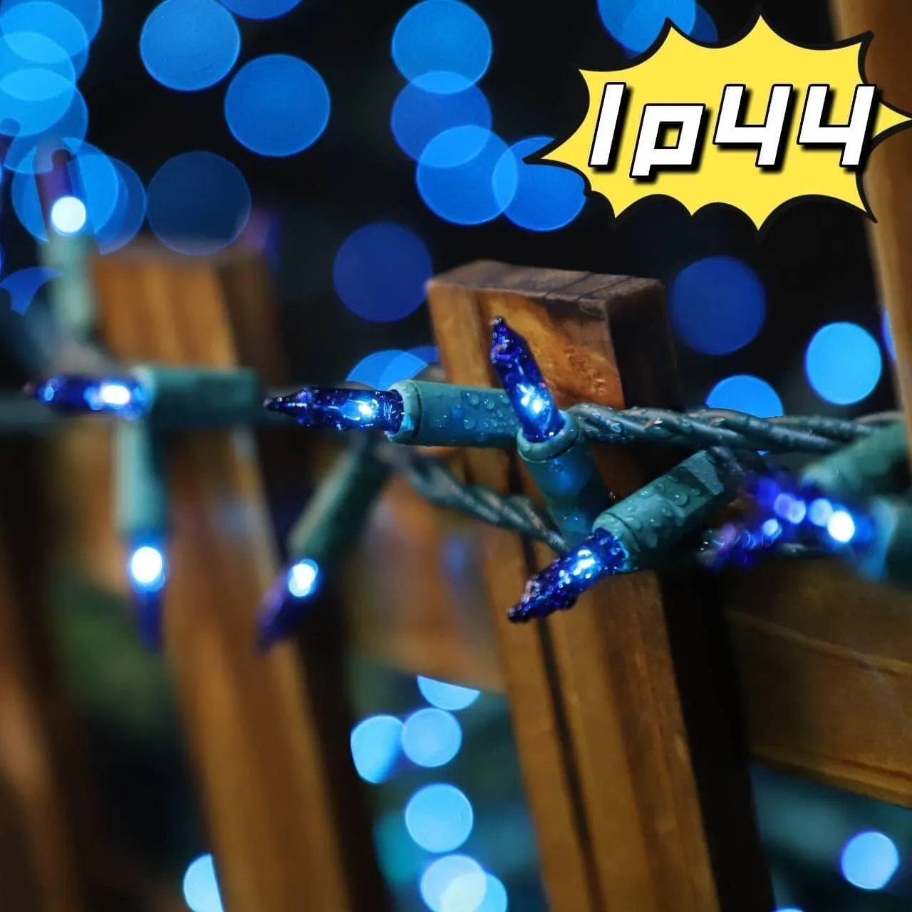 Super-Bright Extendable Blue Christmas Lights Decoration 300Lights 63.8ft(2pk of 150L) UL Certified Mini Bulb String Lights Set for Outdoor Christmas Tree Garden Holiday Party Patio Decor