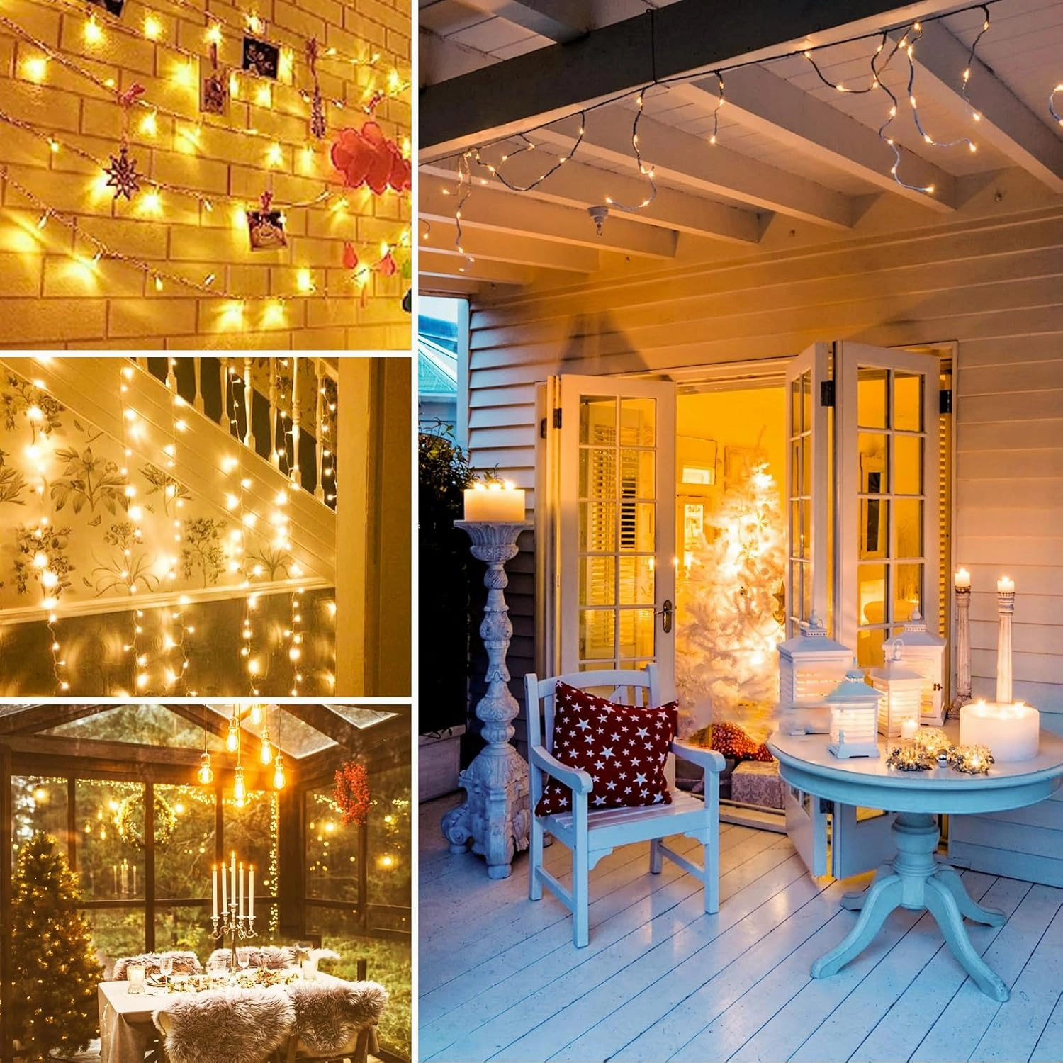 Super-Long 180FT 500 LED Christmas Lights Indoor Outdoor, Warm White String Lights for Bedroom, 8 Modes Led Twinkle Fairy Light Plug in for Wedding Party Patio Garden Xmas Tree