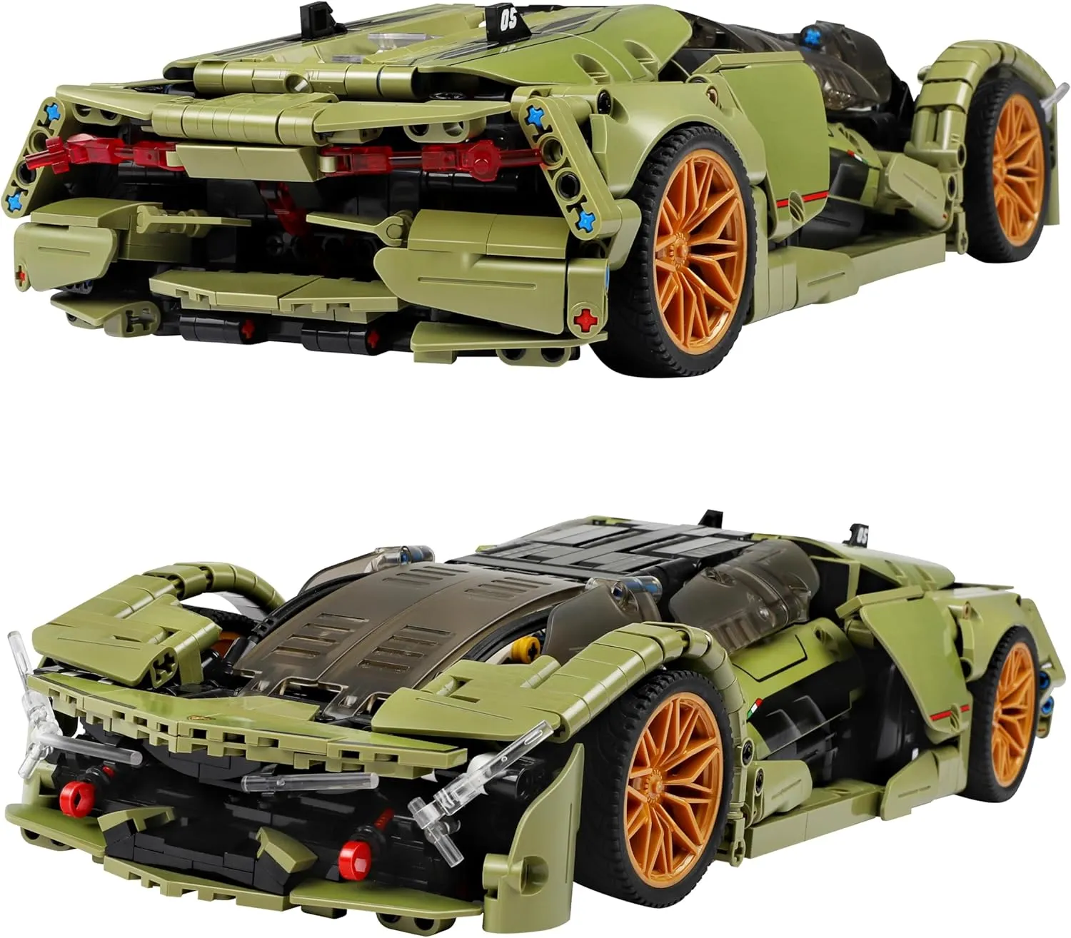 SVIOKODX Sports Car Building Blocks,Model Cars for Adults,1：14 Moc Car Building Blocks,Collectible Kits for Kids,Gifts for Motorsports Enthusiasts (1406 Pieces Bricks)
