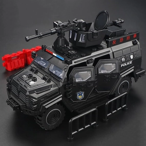 SWAT 4 in 1 Armored Vehicle Building Block Military Vehicle Building Toys for Age 8-12, Army Brick, Police Car Model Toys Gifts for Boys
