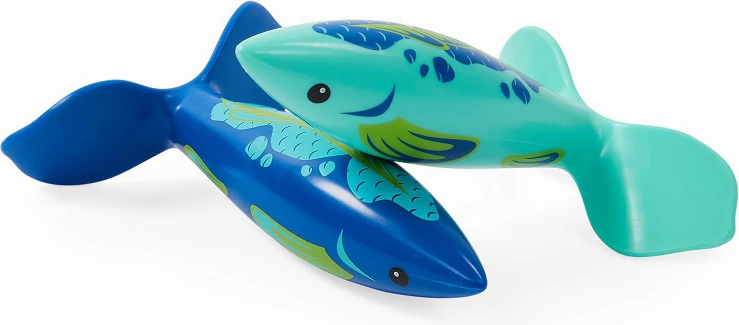 SwimWays Swirl Divers Kids Fish-Shaped Pool Diving Toys (2 Pack), Bath Toys & Pool Party Supplies for Kids Ages 5 and Up