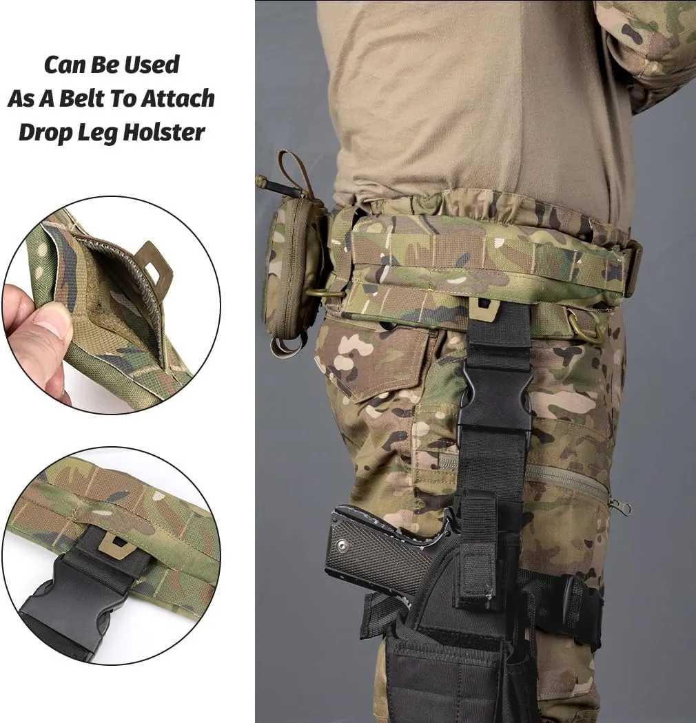 Tactical MOLLE Military Belt Modular Rigger's Belt Combat Adjustable Belt With Inner Belt And Outer Belt Set