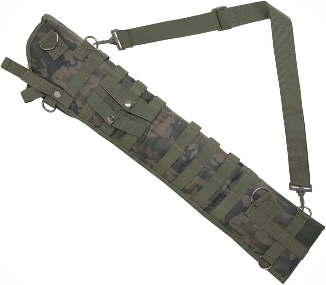 Tactical Shotgun Rifle Scabbard Bag Adjustable Shoulder Strap Outdoor Hunting Molle Holster