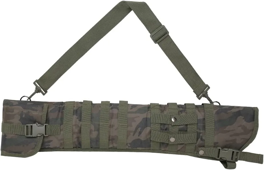 Tactical Shotgun Rifle Scabbard Bag Adjustable Shoulder Strap Outdoor Hunting Molle Holster