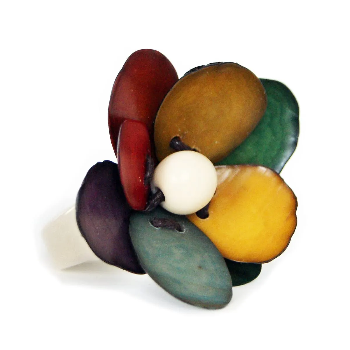 Tagua Ring Flower Handmade Fair Trade by Florama Natural Jewelry (8)