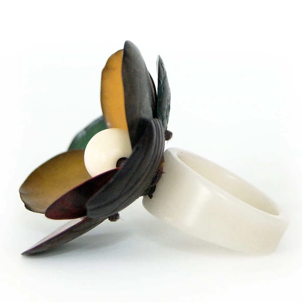 Tagua Ring Flower Handmade Fair Trade by Florama Natural Jewelry (8)