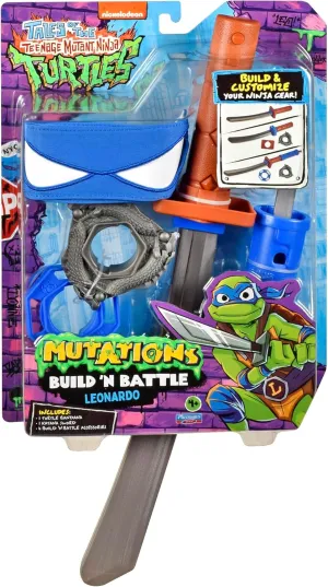 Tales of Teenage Mutant Ninja Turtles: Mutations Build N Battle Leonardo Katana Sword Basic Role Play Set by Playmates Toys