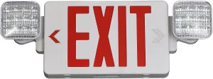 TANLUX Red Exit Sign with Emergency Lights, LED Emergency Exit Light with Battery Backup, UL Listed, AC 120/277V, Commercial Emergency Lights Combo for Business - 1 Pack