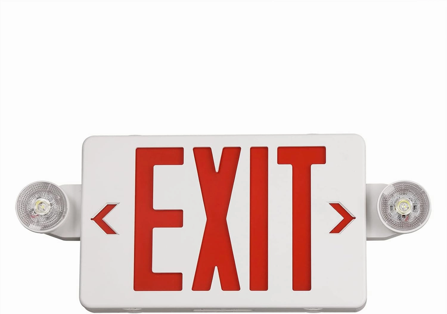TANLUX Red Exit Sign with Emergency Light, LED Exit Light with Battery Backup, UL Listed, AC 120/277V, Commercial Emergency Lights Combo - 1 Pack