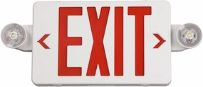 TANLUX Red Exit Sign with Emergency Light, LED Exit Light with Battery Backup, UL Listed, AC 120/277V, Commercial Emergency Lights Combo - 1 Pack