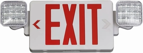 TANLUX Red Exit Sign with Emergency Lights, LED Emergency Exit Light with Battery Backup, UL Listed, AC 120/277V, Commercial Emergency Lights Combo for Business - 1 Pack