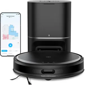 Tapo Ultra-Slim LiDAR Smart Navigation Robot Vacuum and Mop with Self-Emptying Dock, 5300Pa Max, 97%  Dust Pickup Rate, Self-Charging, Compatible with Alexa & Google Home, RV20 Max Plus