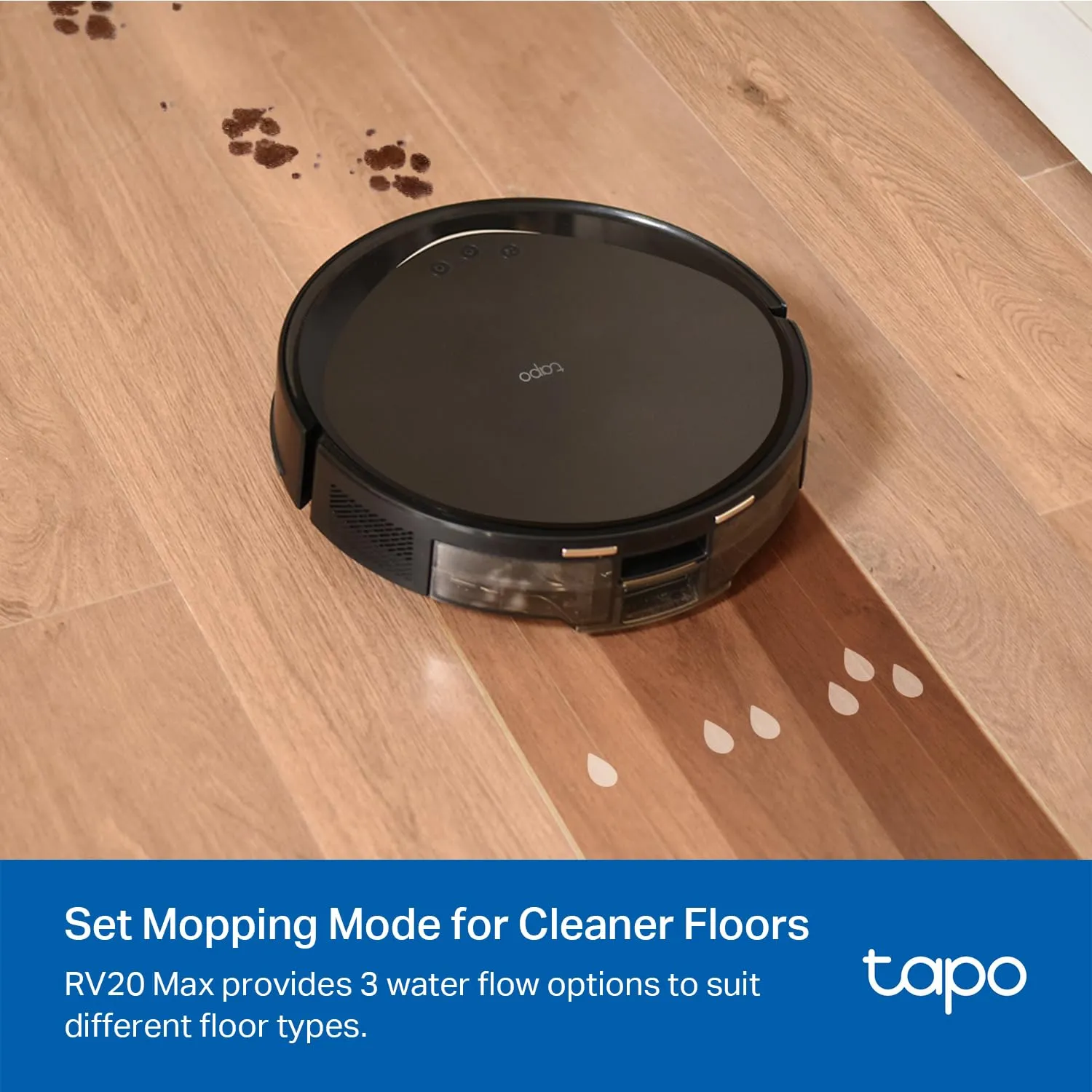 Tapo Ultra-Slim LiDAR Smart Navigation Robot Vacuum and Mop with Self-Emptying Dock, 5300Pa Max, 97%  Dust Pickup Rate, Self-Charging, Compatible with Alexa & Google Home, RV20 Max Plus