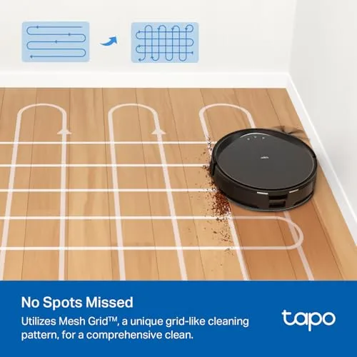 Tapo Ultra-Slim LiDAR Smart Navigation Robot Vacuum and Mop with Self-Emptying Dock, 5300Pa Max, 97%  Dust Pickup Rate, Self-Charging, Compatible with Alexa & Google Home, RV20 Max Plus