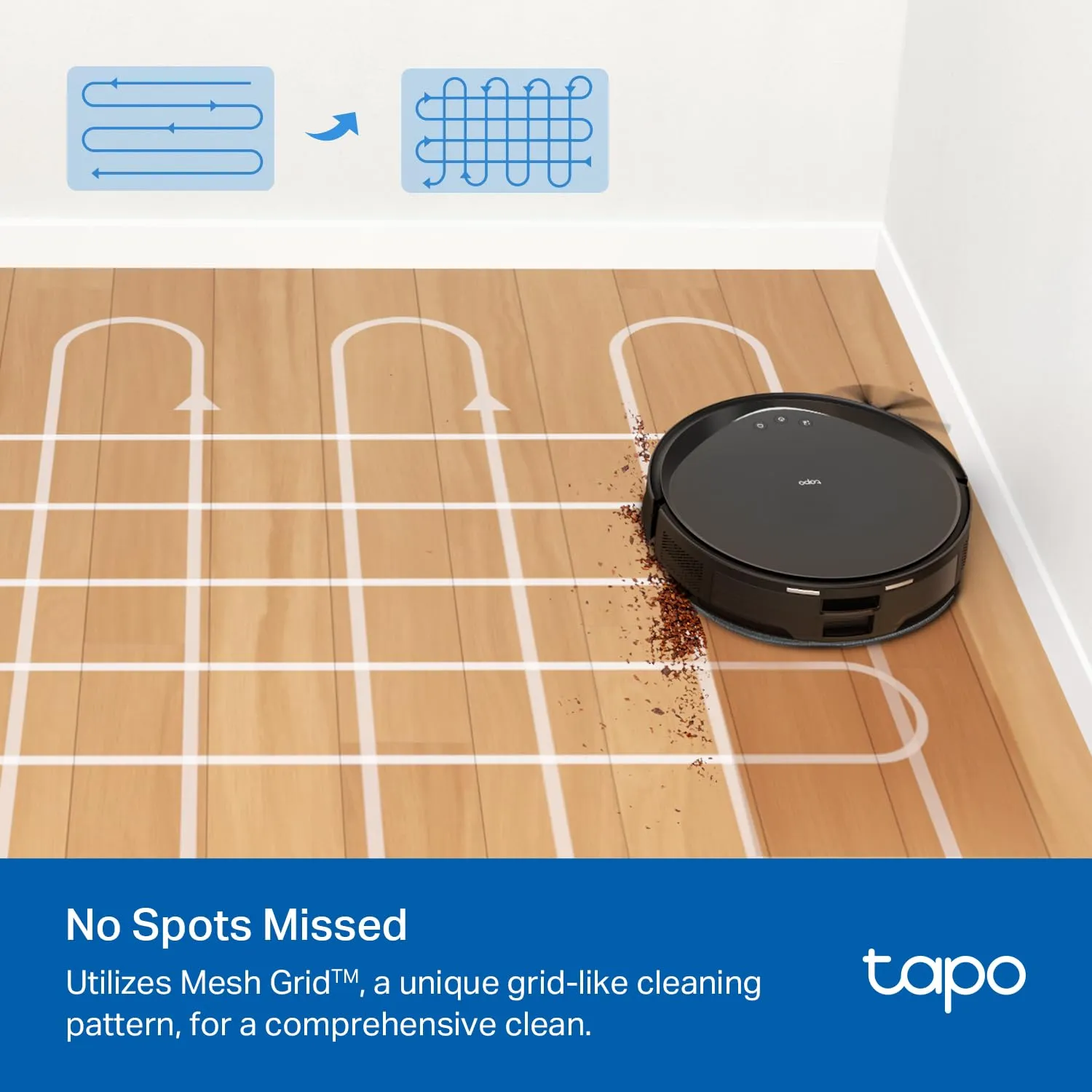 Tapo Ultra-Slim LiDAR Smart Navigation Robot Vacuum and Mop with Self-Emptying Dock, 5300Pa Max, 97%  Dust Pickup Rate, Self-Charging, Compatible with Alexa & Google Home, RV20 Max Plus