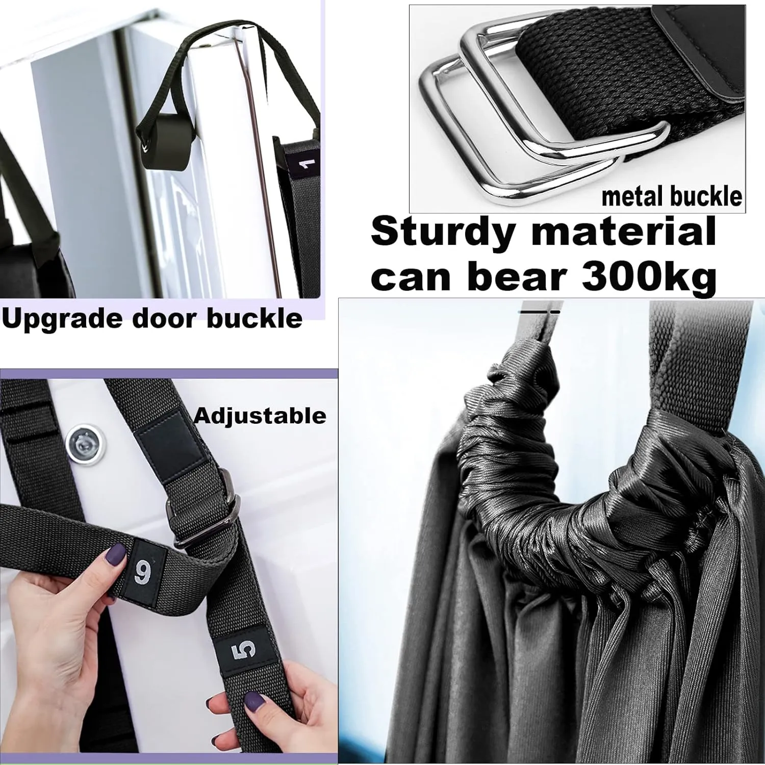 Tchrules Leg Stretcher Strap, Backbend Training Belt with Door Anchor, Flexibility Trainer Stretching Equipment Assist Stretch Strap for Fitness Gymnastics Dance Aerial Yoga Ballet