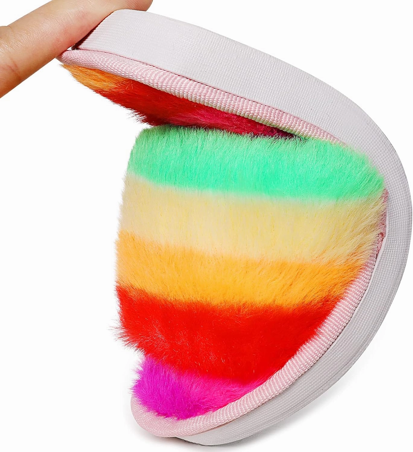 techcity Boys Girls Fuzzy House Slippers Cute Comfy Faux Fur Slip On Fluffy Plush Open Toe Home Slides for Kids Indoor Outdoor Warm Shoes