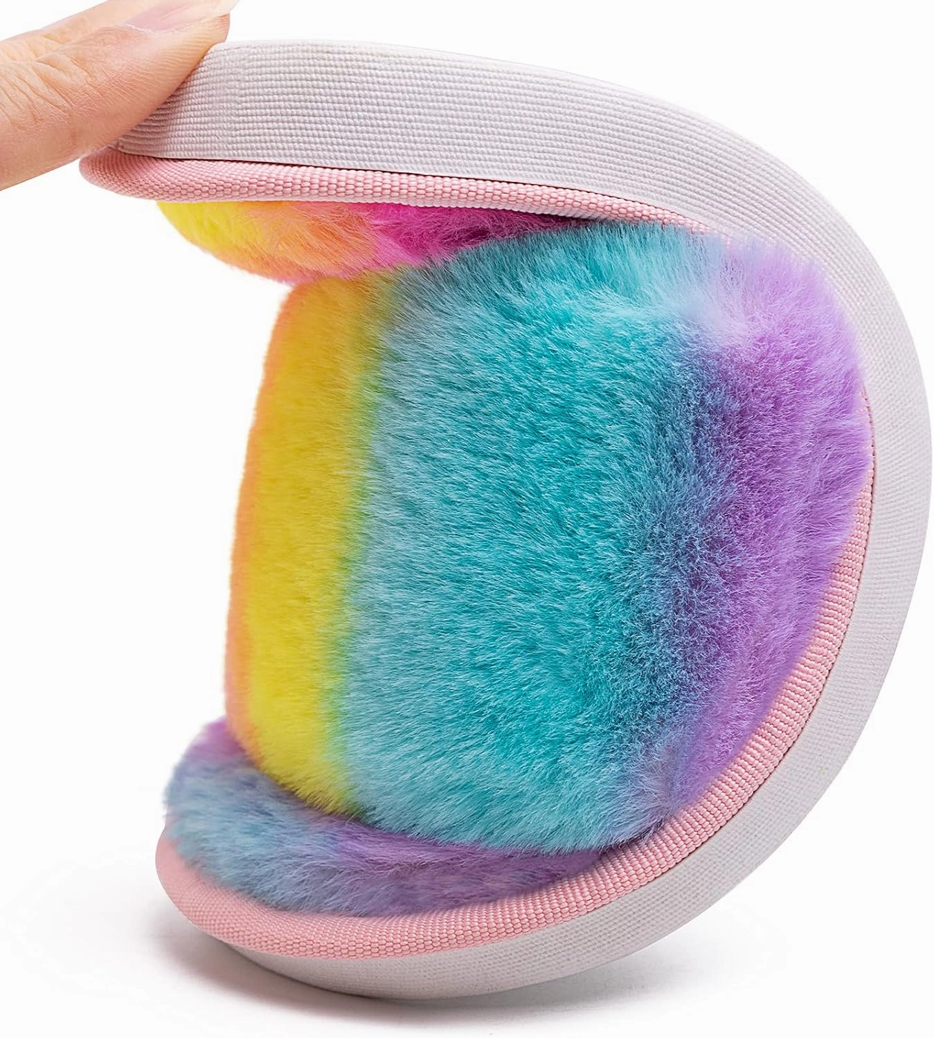 techcity Boys Girls Fuzzy House Slippers Cute Comfy Faux Fur Slip On Fluffy Plush Open Toe Home Slides for Kids Indoor Outdoor Warm Shoes