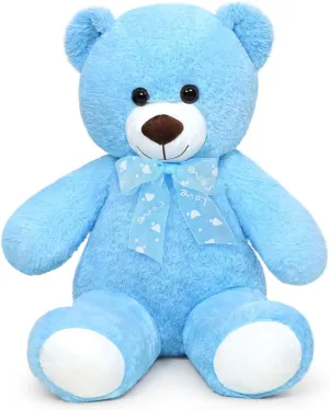 Teddy Bear Stuffed Animal 24'' Small Teddy Bear Gift for Christmas Birthday Blue