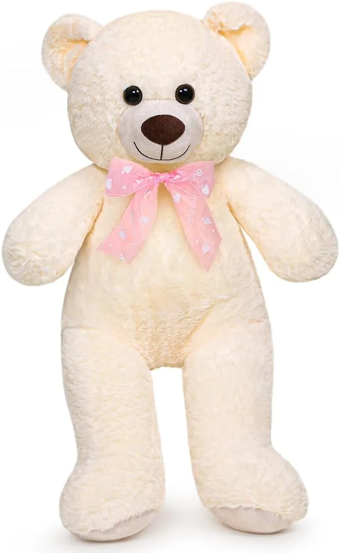 Teddy Bear Stuffed Animal 24'' Small Teddy Bear Gift for Christmas Birthday White