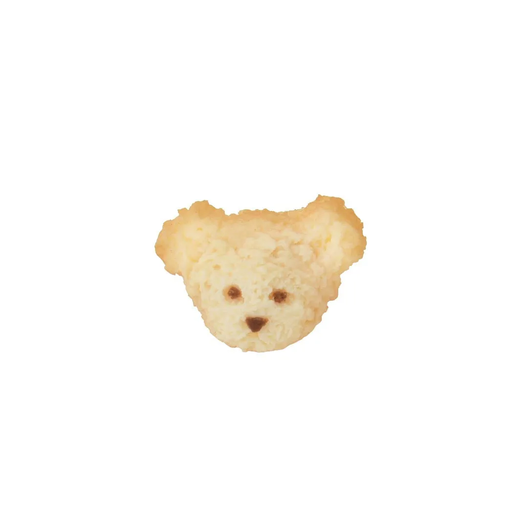 Teddy Bear's Face Milk Cookie Clip-On Earring (Single)【Japan Jewelry】