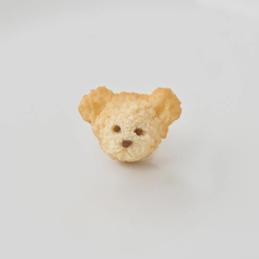Teddy Bear's Face Milk Cookie Clip-On Earring (Single)【Japan Jewelry】