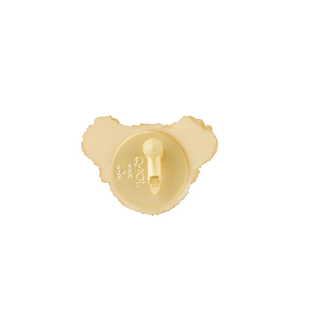 Teddy Bear's Face Milk Cookie Clip-On Earring (Single)【Japan Jewelry】