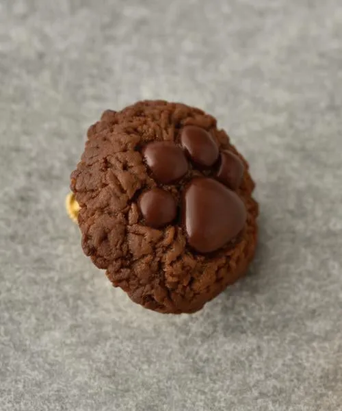 Teddy Bear's Paw Chocolate Cookie Clip-On Earring (Single)【Japan Jewelry】