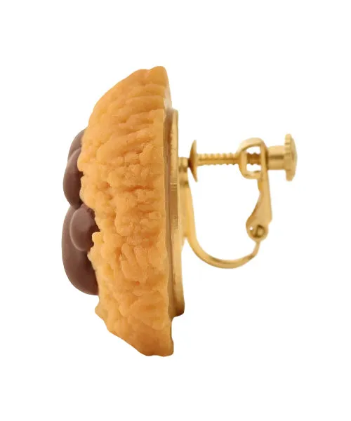 Teddy Bear's Paw Maple Cookie Clip-On Earring (Single)【Japan Jewelry】