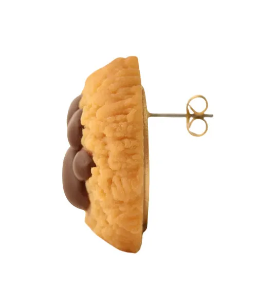 Teddy Bear's Paw Maple Cookie Pierced Earring (Single)【Japan Jewelry】