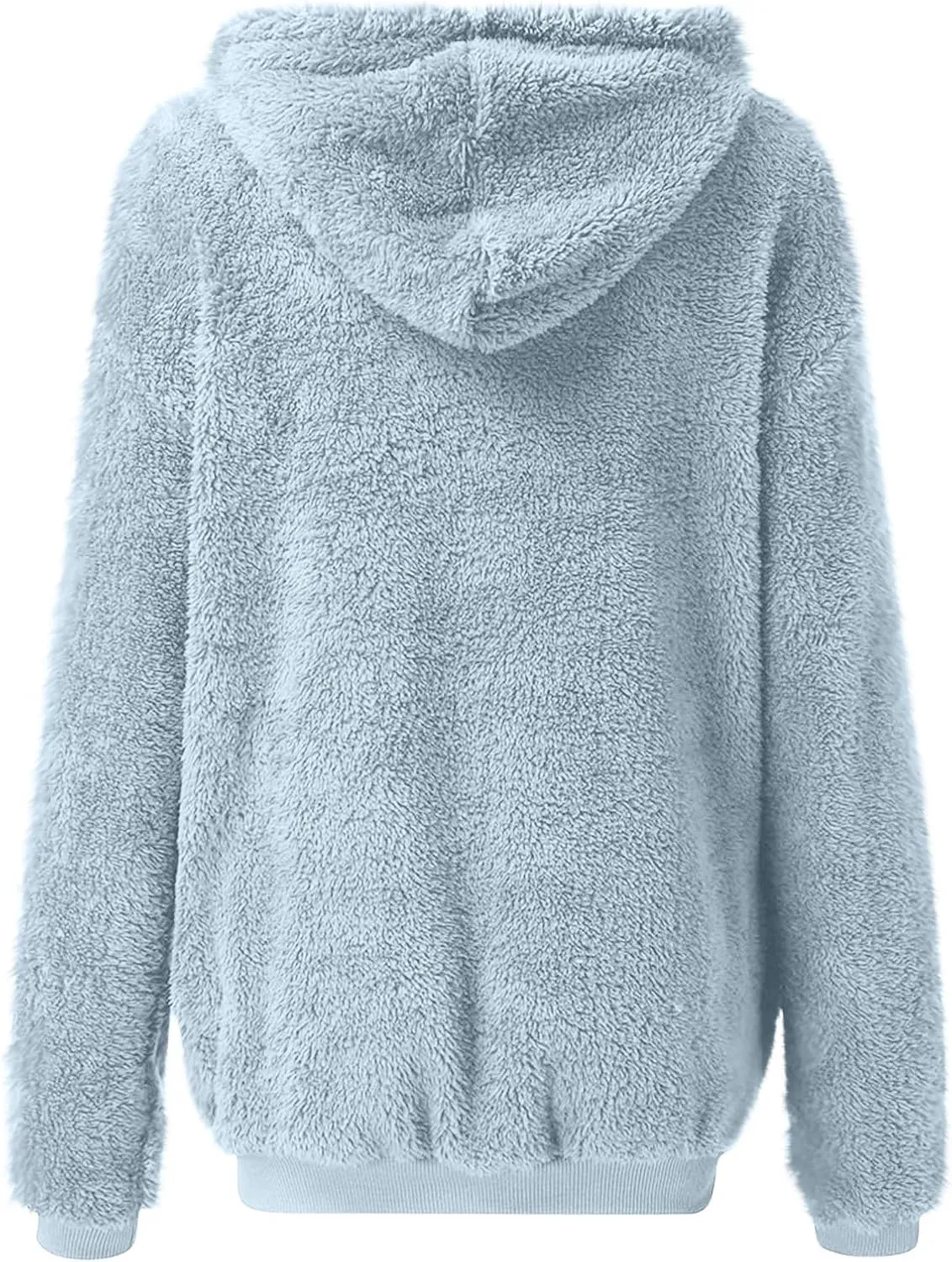 Teddy Coat For Women Plus Size Dressy Casual Fuzzy Fleece Sherpa Jacket Full Zip Up Hooded Fluffy Coats Outwear
