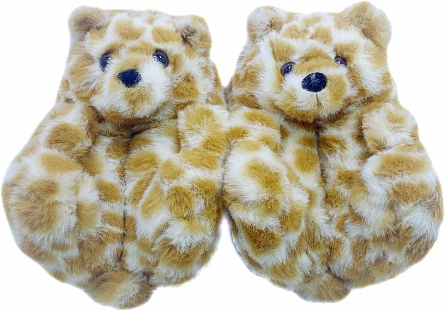 Teddy Bear Slippers, Christmas Cute Winter Warm Fluffy Fuzzy Soft Cute Animal Slippers Women House Indoor Cartoon Women Girls
