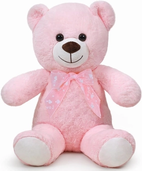 Teddy Bear Stuffed Animal 24'' Small Teddy Bear Gift for Christmas Birthday Pink