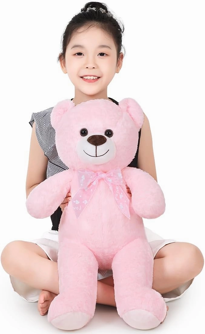 Teddy Bear Stuffed Animal 24'' Small Teddy Bear Gift for Christmas Birthday Pink