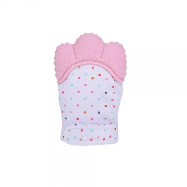 Teether Baby Teething Mittens Gloves Silicone Teething Toys for Baby - Mint Green