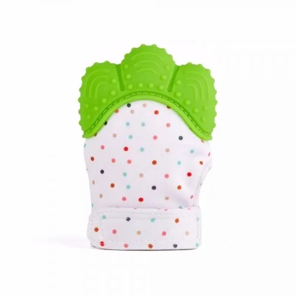 Teether Baby Teething Mittens Gloves Silicone Teething Toys for Baby - Mint Green