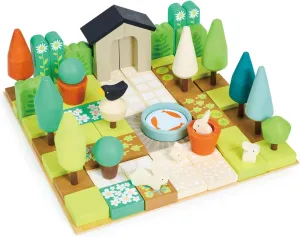 Tender Leaf Toys - Little Garden Designer - Wood Garden Building Play Set - Inspires Creativity, Encourages Role-Play and Story Invention, Educational Activity for Boys and Girls - Age 3 
