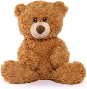 Tezituor Small Teddy Bear Stuffed Animals 18inch, Cute Teddy Bear Plush Toys for Kids Girl Boy, Valentines Bear Plushie Gift for Girlfriend Boyfriend Women Wife, Brown