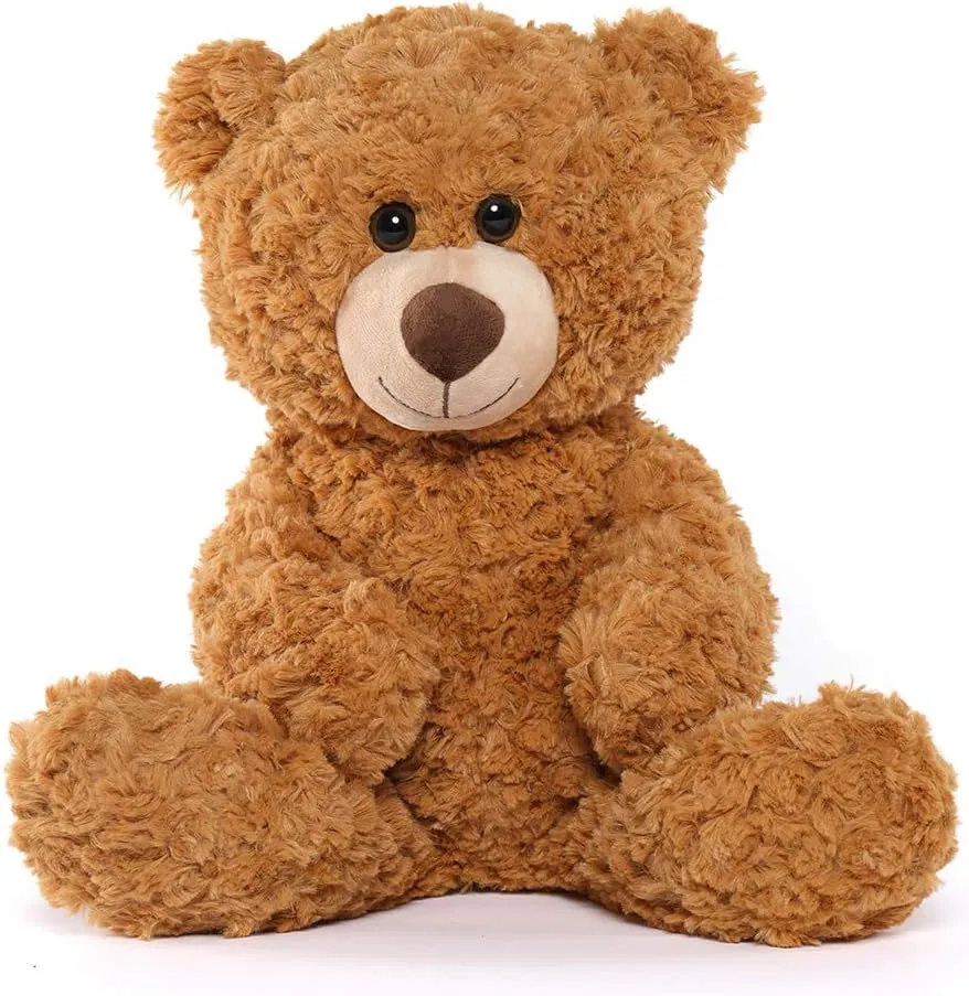 Tezituor Small Teddy Bear Stuffed Animals 18inch, Cute Teddy Bear Plush Toys for Kids Girl Boy, Valentines Bear Plushie Gift for Girlfriend Boyfriend Women Wife, Brown