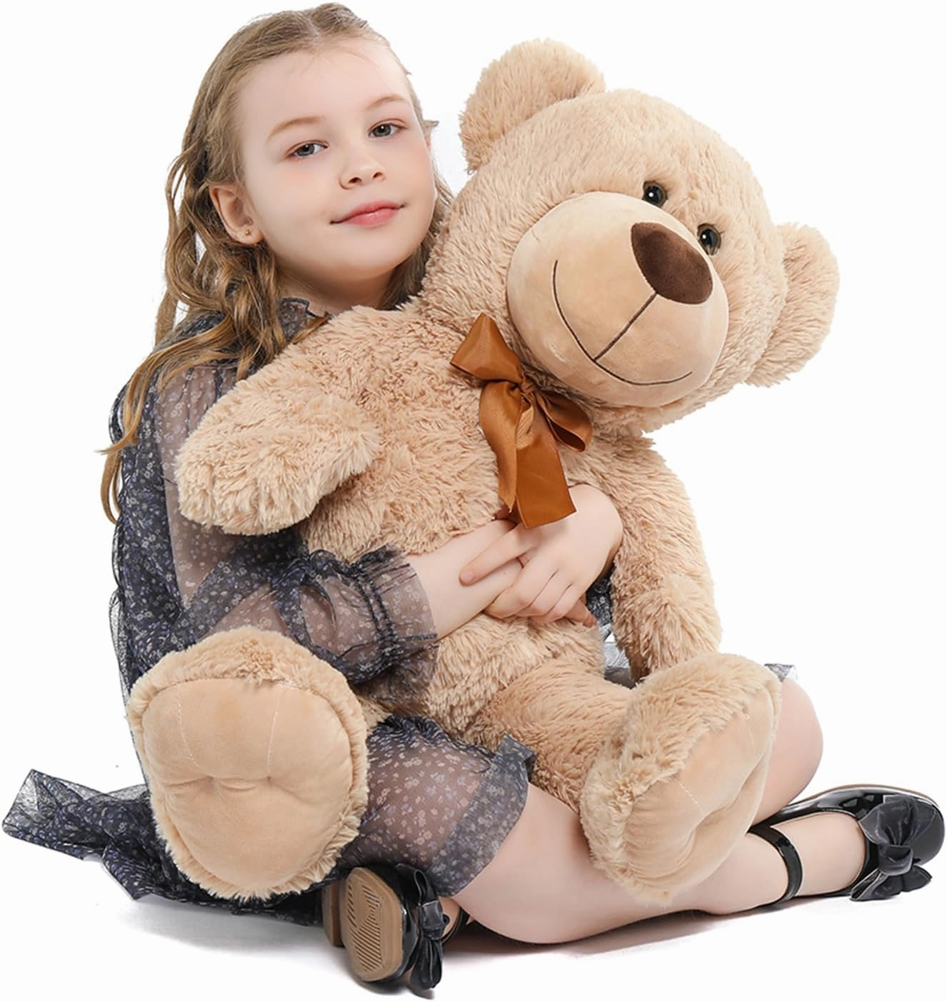 Tezituor Brown Teddy Bear Stuffed Animal, 26 inch Large Stuffed Teddy Bear Plush for Girl Boys Girlfriend, Soft Teddy Bear Toy Gift for Baby Shower, Birthday