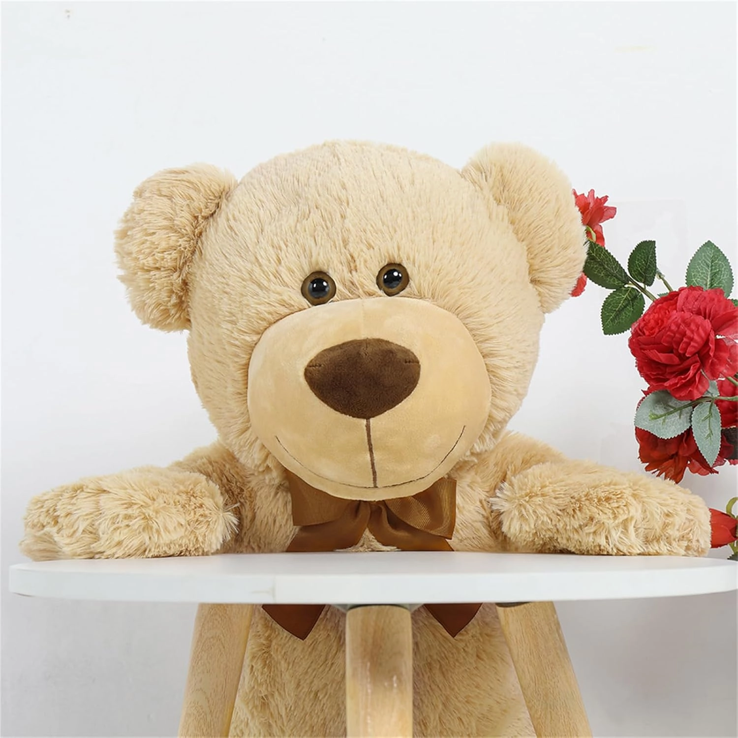 Tezituor Brown Teddy Bear Stuffed Animal, 26 inch Large Stuffed Teddy Bear Plush for Girl Boys Girlfriend, Soft Teddy Bear Toy Gift for Baby Shower, Birthday