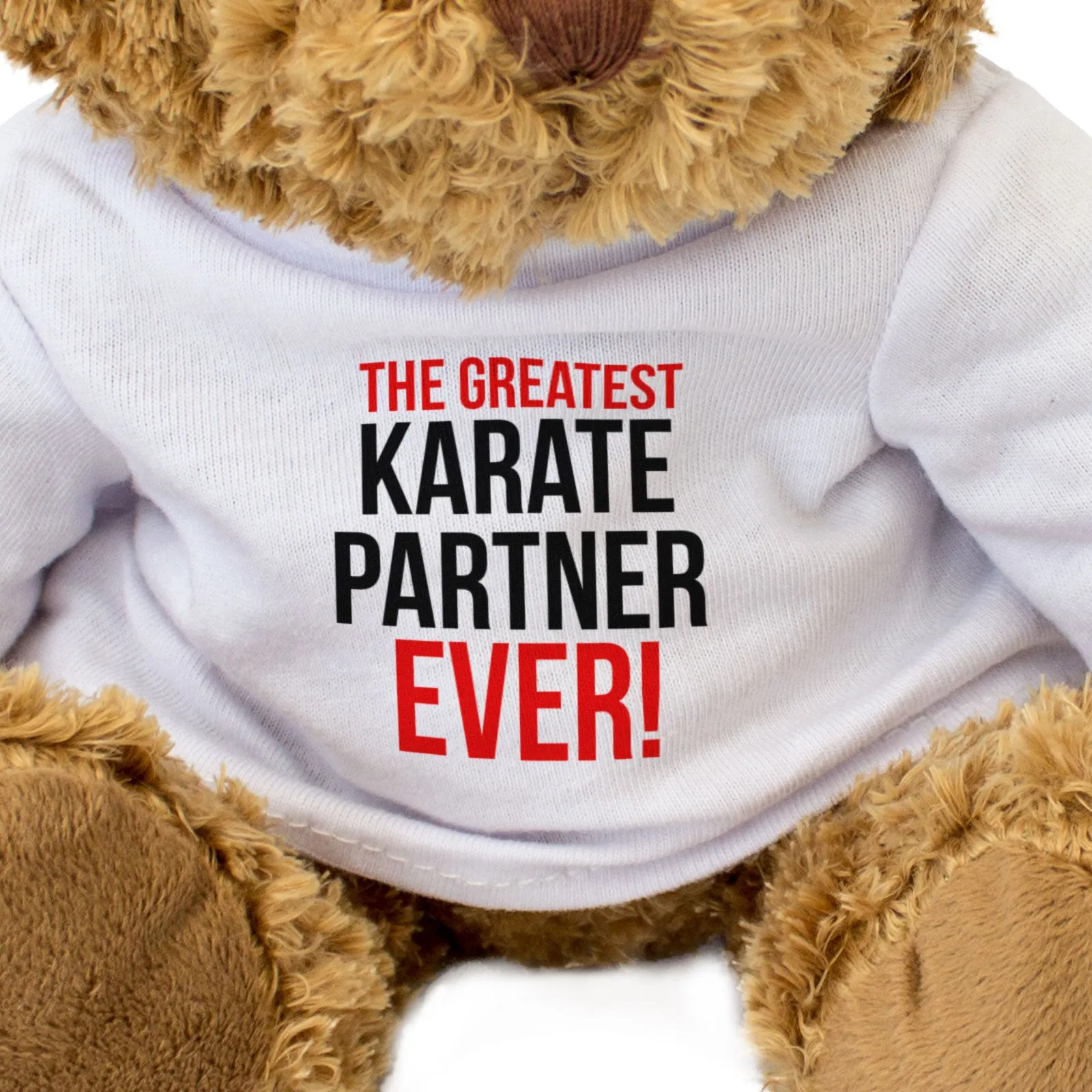 THE GREATEST KARATE PARTNER EVER - Teddy Bear - Cute Cuddly - Gift Present