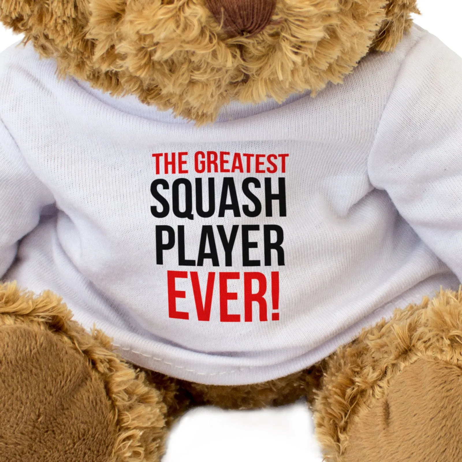 THE GREATEST SQUASH PLAYER EVER - Teddy Bear - Cute Cuddly - Gift Present