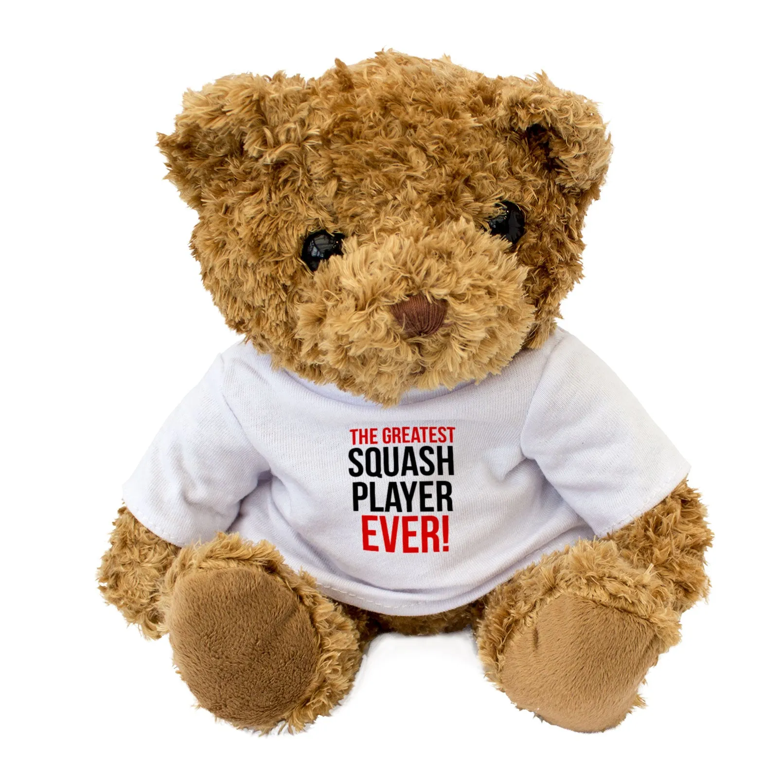 THE GREATEST SQUASH PLAYER EVER - Teddy Bear - Cute Cuddly - Gift Present