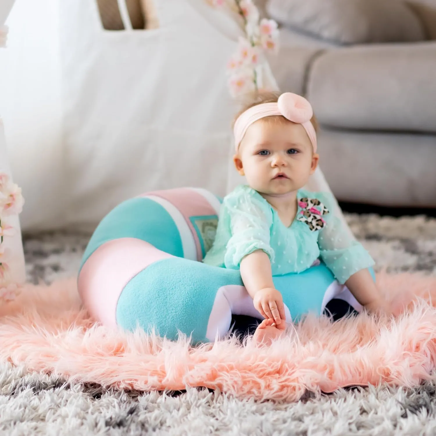 The Original Hugaboo Infant Sitting Chair - Cotton Candy