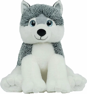 The Bear Factory Stuffed Animal- Stuffed Gray Husky, Soft Dog Plush, Puppy Stuffed Animal, Husky Plush Toy - 16 inch
