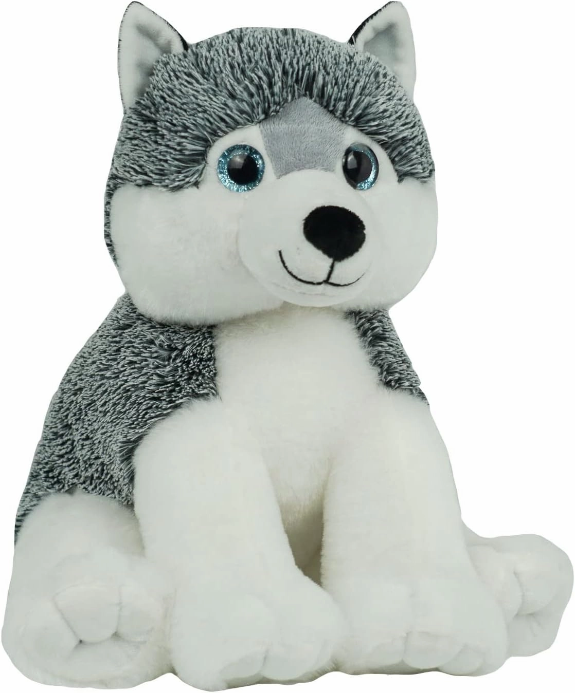 The Bear Factory Stuffed Animal- Stuffed Gray Husky, Soft Dog Plush, Puppy Stuffed Animal, Husky Plush Toy - 16 inch