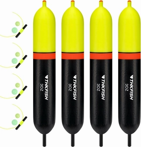 THKFISH Slip Bobbers Floats, EVA Foam Slider Floats, Weighted Fishing Bobbers for Sea Fishing Catfish Bobbers Assortment Freshwater, 4PCS Floatage 1-4oz