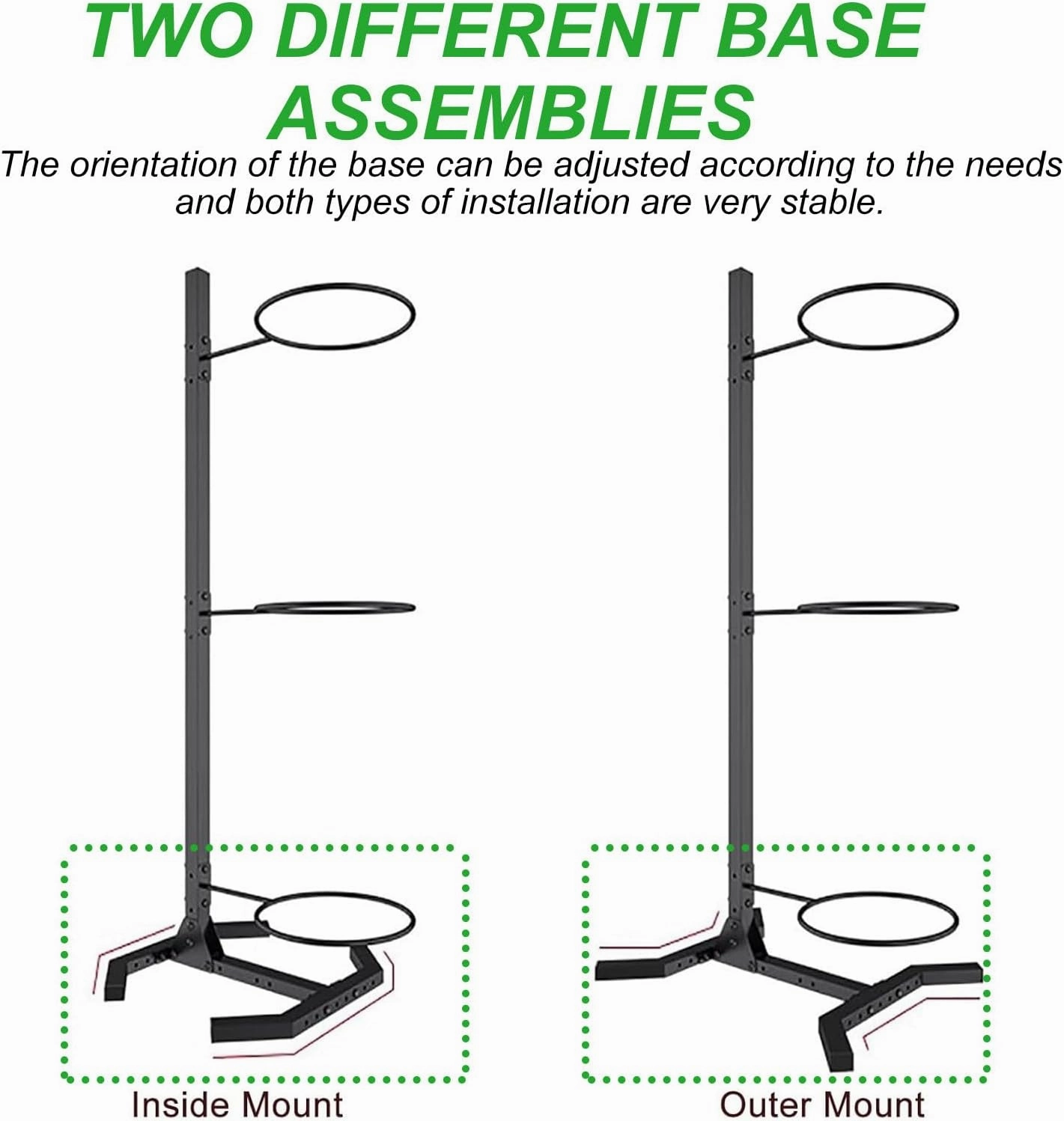 Three-Layer Yoga Ball Storage Shelf,Metal Exercise Balls Holder, with Round Support Rod,Adjustable Figure Eight Base,for Family Ball Storage,6balls